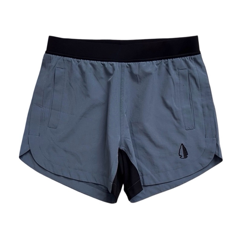 Tachuntfish Men’s Grey Black Athletic Shorts Outdoor Hiking Activewear Medium